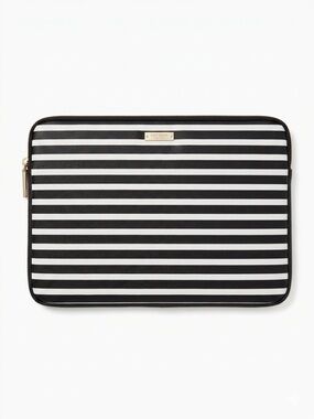 KATE SPADE | NWOT BLACK AND WHITE STRIPED LAPTOP OR TABLET SLEEVE